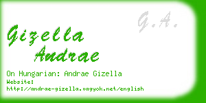 gizella andrae business card